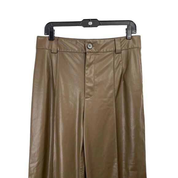 Zara Full Length Francoise Faux Leather Pants Sz L bloggers favorite‎ - Picture 5 of 12